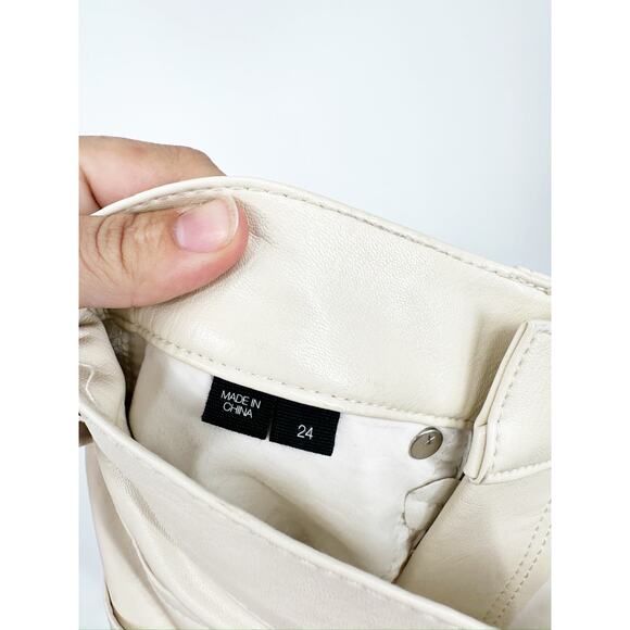 Veronica Beard Debbie Vegan Faux Leather High Rise Skinny Jeans Size 24 - Picture 8 of 8